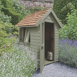 Forest Retreat 4' x 6' (Nominal) Apex Overlap Timber Shed with Assembly