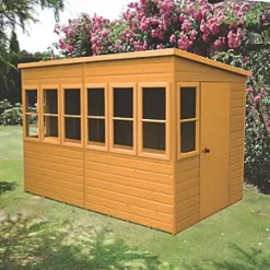 Shire Sunpent 10' x 6' (Nominal) Pent Shiplap T&G Timber Shed