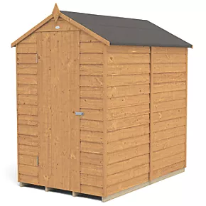 Forest 4' x 6' (Nominal) Apex Overlap Timber Shed with Base - Image 2