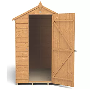 Forest 4' x 6' (Nominal) Apex Overlap Timber Shed with Base - Image 4
