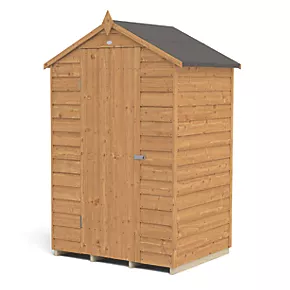 Forest 4' x 3' (Nominal) Apex Overlap Timber Shed with Base & Assembly - Image 2