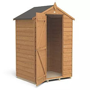 Forest 4' x 3' (Nominal) Apex Overlap Timber Shed with Base & Assembly - Image 3