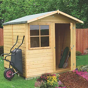 Shire Abri 6' 6" x 6' 6" (Nominal) Apex Shiplap T&G Timber Shed