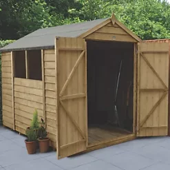Forest 6' x 8' (Nominal) Apex Overlap Timber Shed with Base