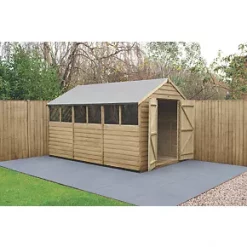 Forest 8' x 12' (Nominal) Apex Overlap Timber Shed with Assembly