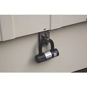 Trimetals Protect A Cycle 6' 6" x 3' (Nominal) Pent Metal Bike Store with Base Cream - Image 2