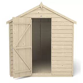 Forest 6' x 8' (Nominal) Apex Overlap Timber Shed with Base - Image 4
