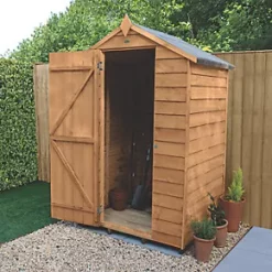Forest 4' x 3' (Nominal) Apex Overlap Timber Shed with Base
