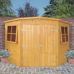 Shire 10' x 10' (Nominal) Pent Shiplap T&G Timber Corner Shed