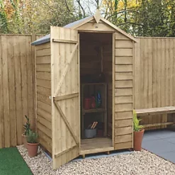 Forest 4' x 3' (Nominal) Apex Overlap Timber Shed with Base