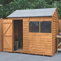 Forest 8' x 6' (Nominal) Reverse Apex Overlap Timber Shed