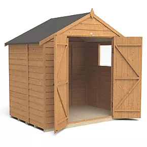 Forest 7' x 5' (Nominal) Apex Overlap Timber Shed with Base & Assembly - Image 3