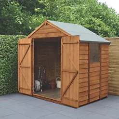 Forest 7' x 5' (Nominal) Apex Overlap Timber Shed with Base & Assembly