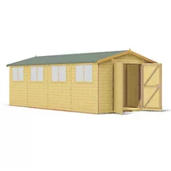 Shire 10' x 19' 6" (Nominal) Apex Shiplap Timber Workshop