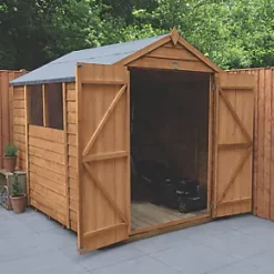 Forest 6' x 8' (Nominal) Apex Overlap Timber Shed with Assembly