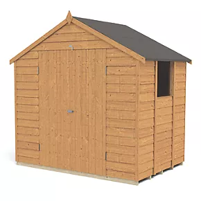 Forest 7' x 5' (Nominal) Apex Overlap Timber Shed with Assembly - Image 2
