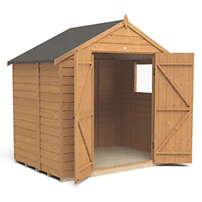 Forest 7' x 5' (Nominal) Apex Overlap Timber Shed with Assembly - Image 3