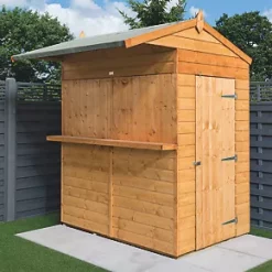 Rowlinson 4' x 6' (Nominal) Apex Shiplap Timber Bar & Garden Store