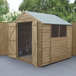 Forest 7' x 7' (Nominal) Apex Overlap Timber Shed with Assembly