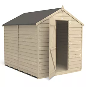 Forest 6' x 8' (Nominal) Apex Overlap Timber Shed with Base & Assembly - Image 3