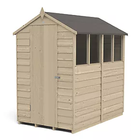 Forest 4' x 6' (Nominal) Apex Overlap Timber Shed - Image 2