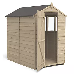 Forest 4' x 6' (Nominal) Apex Overlap Timber Shed - Image 3