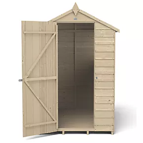 Forest 4' x 6' (Nominal) Apex Overlap Timber Shed - Image 4