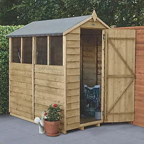Forest 4' x 6' (Nominal) Apex Overlap Timber Shed