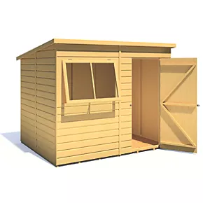 Shire 8' x 6' (Nominal) Pent Shiplap T&G Timber Shed - Image 2