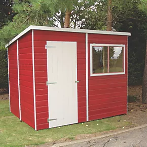 Shire 8' x 6' (Nominal) Pent Shiplap T&G Timber Shed - Image 4