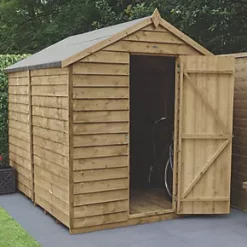 Forest 6' x 8' (Nominal) Apex Overlap Timber Shed with Base