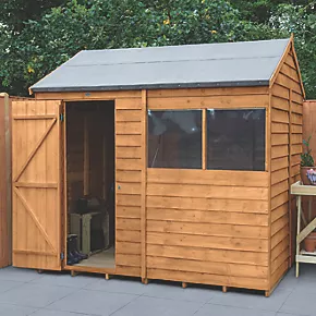 Forest 8' x 6' (Nominal) Reverse Apex Overlap Timber Shed with Assembly
