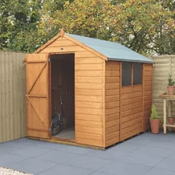 Forest Delamere 6' x 7' 6" (Nominal) Apex Shiplap T&G Timber Shed with Base
