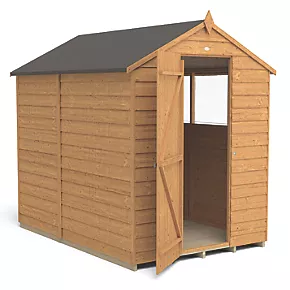 Forest 5' x 7' (Nominal) Apex Overlap Timber Shed with Assembly - Image 3