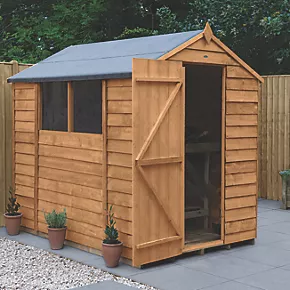 Forest 5' x 7' (Nominal) Apex Overlap Timber Shed with Assembly