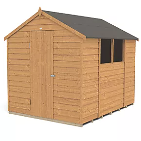 Forest 6' x 8' (Nominal) Apex Overlap Timber Shed with Base - Image 2