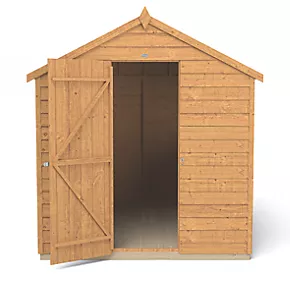Forest 6' x 8' (Nominal) Apex Overlap Timber Shed with Base - Image 4