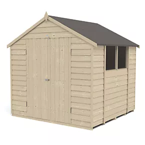 Forest 7' x 7' (Nominal) Apex Overlap Timber Shed with Base - Image 2