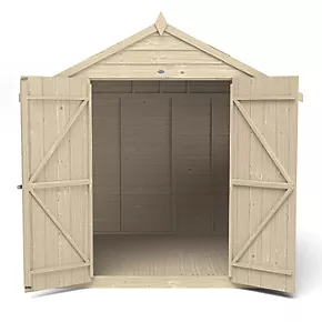 Forest 7' x 7' (Nominal) Apex Overlap Timber Shed with Base - Image 4
