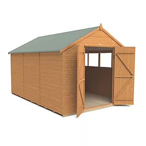 Forest Delamere 8' x 11' 6" (Nominal) Apex Shiplap T&G Timber Shed - Image 3