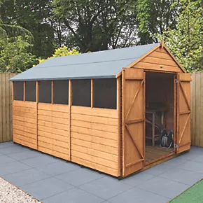 Forest Delamere 8' x 11' 6" (Nominal) Apex Shiplap T&G Timber Shed