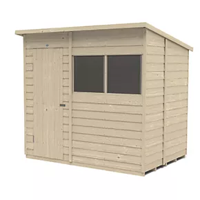 Forest 7' x 5' (Nominal) Pent Overlap Timber Shed - Image 2