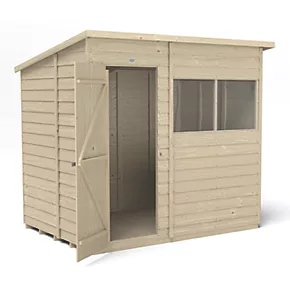 Forest 7' x 5' (Nominal) Pent Overlap Timber Shed - Image 3