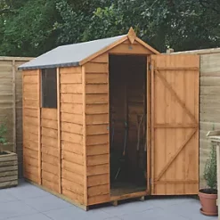 Forest 4' x 6' (Nominal) Apex Overlap Timber Shed with Assembly