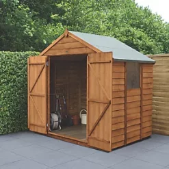 Forest 7' x 5' (Nominal) Apex Overlap Timber Shed with Base
