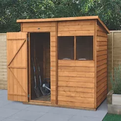 Forest 6' x 4' (Nominal) Pent Overlap Timber Shed with Base