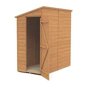 Forest Delamere 3' x 6' (Nominal) Pent Shiplap T&G Timber Shed with Assembly - Image 2