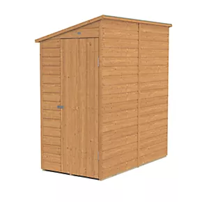 Forest Delamere 3' x 6' (Nominal) Pent Shiplap T&G Timber Shed with Assembly - Image 3