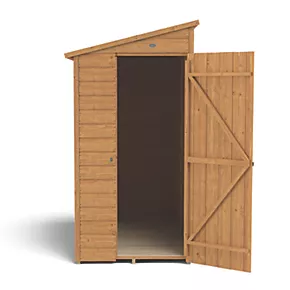 Forest Delamere 3' x 6' (Nominal) Pent Shiplap T&G Timber Shed with Assembly - Image 5
