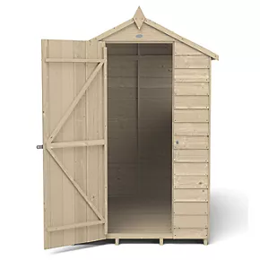 Forest 4' x 6' (Nominal) Apex Overlap Timber Shed with Base & Assembly - Image 4